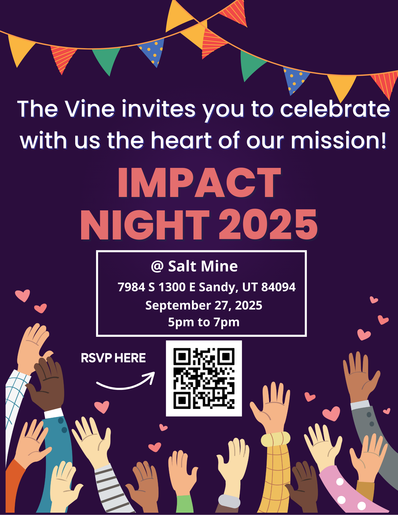 Purple Illustration International Volunteer Day Flyer